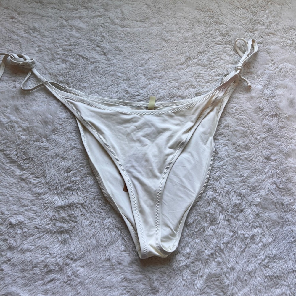 SKIMS Swim Tanga Bikini Bottom Marble White Side Tie SW-TBM-0797 Womens 2X NEW